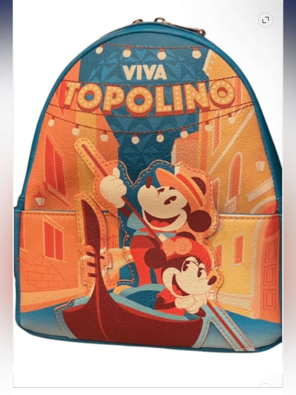 NWT!! Disney Parks Epcot Italy Viva Topolino Loungefly Mini Backpack